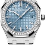 Audemars Piguet Royal Oak “50th Anniversary” Stainless Steel Light 34mm Blue Dial Diamond Bezel | 77451ST.ZZ.1361ST.01