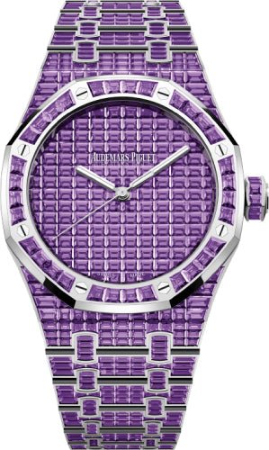 Audemars Piguet Royal Oak Selfwinding Amethyst 41mm “50th Anniversary” White Gold Purple Dial | 15514BC.AY.1284BC.01