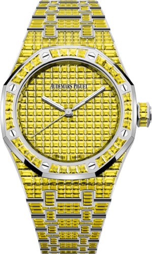 Audemars Piguet Royal Oak Selfwinding Yellow Chrysoberyl 37mm “50th Anniversary” White Gold Yellow Dial | 15554BC.RY.1274BC.01