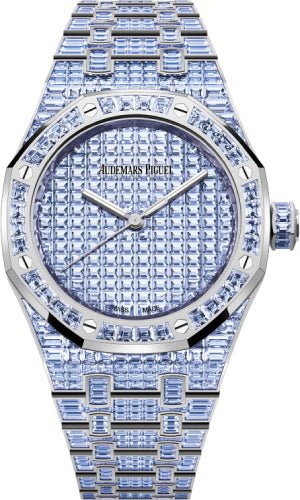 Audemars Piguet Royal Oak Selfwinding Tanzanite 37mm “50th Anniversary” White Gold Blue Violet Dial | 15554BC.TF.1274BC.01