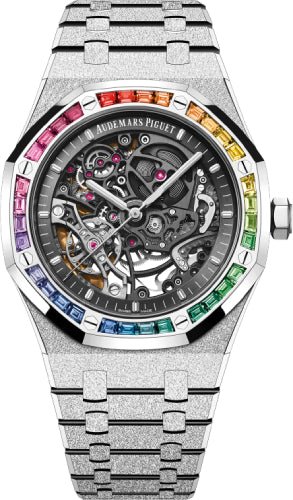 Audemars Piguet Royal Oak Frosted Gold Double Balance Wheel “Skeleton” 41mm Openworked White Gold | 15412BC.YG.1224BC.03