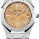 Audemars Piguet Royal Oak “Jumbo” Extra-Thin White Gold Rose Gold Dial | 15202BC.OO.1240BC.01