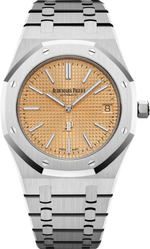 Audemars Piguet Royal Oak “Jumbo” Extra-Thin White Gold Rose Gold Dial | 15202BC.OO.1240BC.01