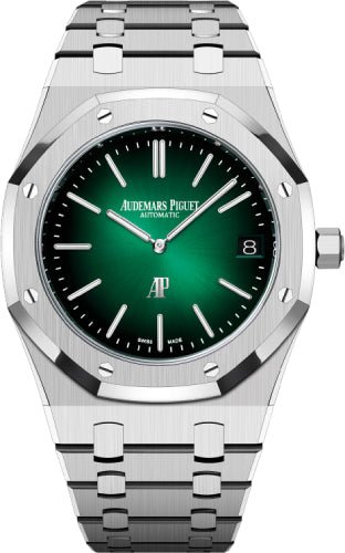 Audemars Piguet Royal Oak Jumbo Extra-Thin 39mm “50th Anniversary” Platinum Green Dial | 16202PT.OO.1240PT.01