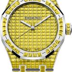 Audemars Piguet Royal Oak Selfwinding Yellow Chrysoberyl 41mm “50th Anniversary” White Gold Yellow Dial | 15514BC.RY.1284BC.01