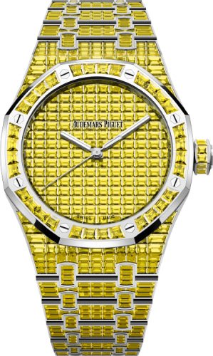 Audemars Piguet Royal Oak Selfwinding Yellow Chrysoberyl 41mm “50th Anniversary” White Gold Yellow Dial | 15514BC.RY.1284BC.01