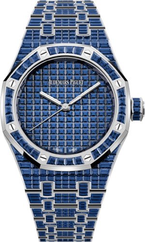 Audemars Piguet Royal Oak Selfwinding Blue Sapphire 37mm “50th Anniversary” White Gold Blue Dial | 15554BC.SS.1274BC.01
