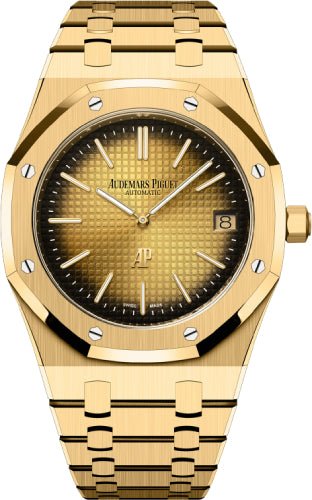 Audemars Piguet Royal Oak Jumbo Extra-Thin “50th Anniversary” Yellow Gold Smoked Yellow Dial 39mm | 16202BA.OO.1240BA.01