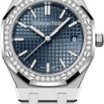 Audemars Piguet Royal Oak “50th Anniversary” 34mm Stainless Steel Blue Dial Diamond Bezel | 77451ST.ZZ.1361ST.02