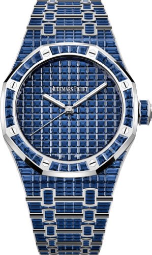 Audemars Piguet Royal Oak Selfwinding Blue Sapphire 41mm “50th Anniversary” White Gold Blue Dial | 15514BC.SS.1284BC.01