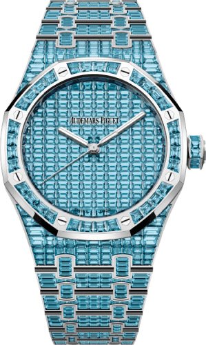 Audemars Piguet Royal Oak Selfwinding Blue Topaz 41mm “50th Anniversary” White Gold Blue Dial | 15514BC.TO.1284BC.01