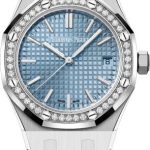 Audemars Piguet Royal Oak Stainless Steel 37mm Light Blue Dial Diamond Bezel | 15551ST.ZZ.1356ST.04