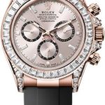 Rolex Cosmograph Daytona 40mm Everose Gold Diamond-Set Dial Oysterflex Bracelet Diamond-Set Bezel and Diamond-Set Lugs – 126535TBR | 2024 Model