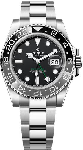 Rolex GMT-Master II 40mm Black Dial Cerachrom Bezel Oyster Bracelet – 126710GRNR | 2024 Model