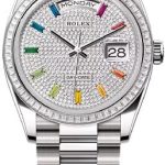 Rolex Day-Date 36 36mm Diamond-Paved Dial Diamond-Set Bezel President Bracelet – 128399TBR | 2024 Model
