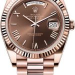 Rolex Day-Date 40 40mm Slate Chocolate Roman Dial Fluted Bezel President Bracelet – 228235 | 2024 Model