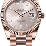 Rolex Day-Date 40 40mm Sundust Diamond Set Dial Fluted Bezel President Bracelet – 228235 | 2024 Model