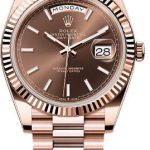 Rolex Day-Date 40 40mm Slate Chocolate Stick Dial Fluted Bezel President Bracelet – 228235 | 2024 Model