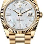 Rolex Day-Date 40 40mm White MOP Diamond-Set Dial Fluted Bezel President Bracelet – 228238 | 2024 Model