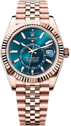 Rolex Sky-Dweller 42mm Blue-Green Dial Fluted Bezel Jubilee Bracelet – 336935 | 2024 Model
