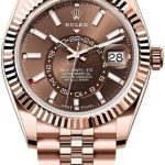 Rolex Sky-Dweller 42mm Chocolate Dial Fluted Bezel Jubilee Bracelet – 336935 | 2024 Model