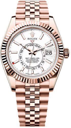 Rolex Sky-Dweller 42mm Intense White Dial Fluted Bezel Jubilee Bracelet – 336935 | 2024 Model