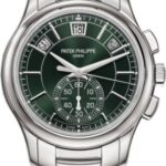 Patek Philippe Complications Flyback Chronograph Annual Calendar Stainless Steel Olive Green Dial | 5905/1A-001