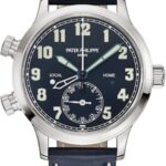 Patek Philippe Complications Calatrava Pilot Travel Time White Gold Blue Dial | 7234G-001