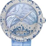 Patek Philippe Calatrava Haute Joaillerie White Gold 35.8mm Mother of Pearl Diamonds Blue Sapphires Dial 4899/901G-001