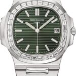 Patek Philippe Nautilus Date Sweep Seconds Stainless Steel Diamonds Green Dial – 5711/1300A-001