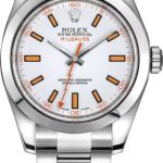 Rolex Milgauss 40 mm Stainless Steel White Dial Smooth Bezel Oyster Bracelet