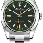 Rolex Milgauss 40 mm Green Crystal Stainless Steel Black Dial Watch – 116400GV