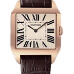 Cartier Santos-Dumont Watch – Large Pink Gold Case – Rhodium Plated Dial – Alligator Strap – W2006951