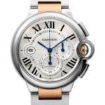 Cartier Ballon Bleu Chronograph Watch – Extra large Steel Case – Steel And Pink Gold Bracelet – W6920063
