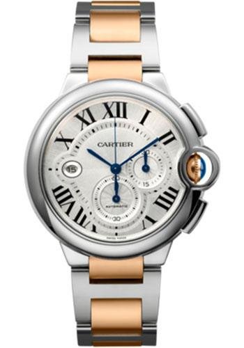 Cartier Ballon Bleu Chronograph Watch – Extra large Steel Case – Steel And Pink Gold Bracelet – W6920063