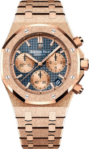 Audemars Piguet Royal Oak 41mm Frosted Gold Chronograph Blue Dial – 26239OR.GG.1224OR.01