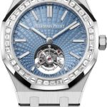 Audemars Piguet Royal Oak 41mm Flying Tourbillon Platinum Light Blue Dial – 26535PT.ZZ.1220PT.01