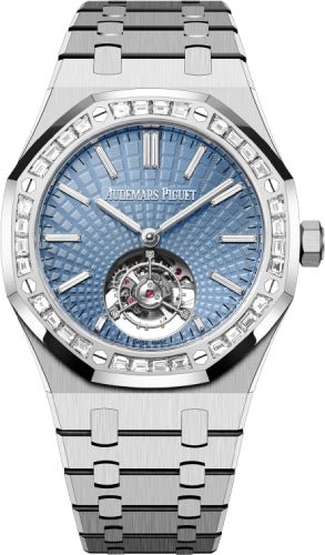 Audemars Piguet Royal Oak 41mm Flying Tourbillon Platinum Light Blue Dial – 26535PT.ZZ.1220PT.01