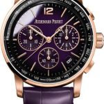 Audemars Piguet Code 11.59 Selfwinding 41mm Chronograph Rose Gold/Sapphire Purple Dial Leather Strap – 26393OR.OO.A616CR.01