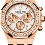 Audemars Piguet Royal Oak 38mm Chronograph Rose Gold Silver Dial Diamond Bezel – 26315OR.ZZ.1256OR.01