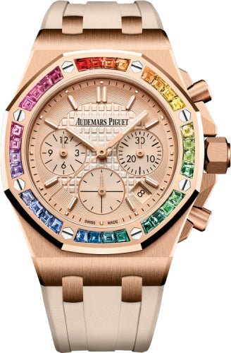 Audemars Piguet Offshore 37mm Chronograph Rose Gold Pink Dial Rainbow – 26236OR.YY.D085CA.01