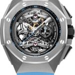 Audemars Piguet Royal Oak Concept Tourbillon 44 mm Chronograph Openworked Selfwinding Titanium Black Blue Rubber – 26587TI.OO.D031CA.01