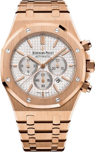 Audemars Piguet Royal Oak 41mm Chronograph Rose Gold Silver Dial – 26320OR.OO.1220OR.02