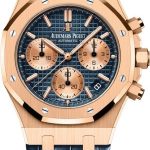 Audemars Piguet Royal Oak 41mm Selfwinding Chronograph Rose Gold Blue Dial Strap – 26239OR.OO.D315CR.01