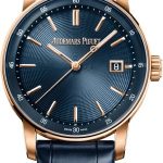 Audemars Piguet Code 11.59 Selfwinding 38mm Pink Rose Gold Blue Dial Leather Strap – 77410OR.OO.A342CR.01