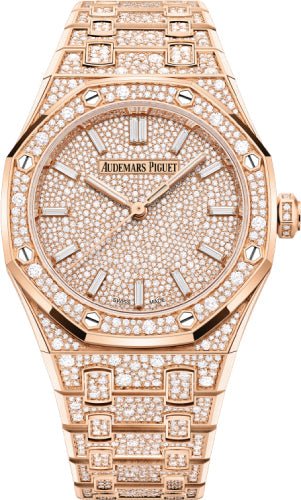 Audemars Piguet Royal Oak 34mm Self Winding Pink Rose Gold Diamond Dial – 77452OR.ZZ.1365OR.01