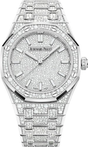 Audemars Piguet Royal Oak 34mm Self Winding White Gold Diamond Dial – 77452BC.ZZ.1365BC.01