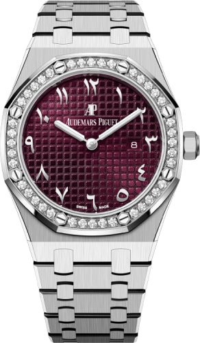 Audemars Piguet Royal Oak 33mm Quartz White Gold Diamond Bezel Purple Dial – 67651BC.ZZ.1261BC.01