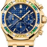 Audemars Piguet Royal Oak Offshore 37 mm Chronograph Yellow Gold Sapphires Bezel Blue Dial – 26236BA.YY.D346CA.01