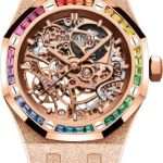Audemars Piguet Royal Oak 37mm Frosted Gold Double Balance Wheel Openworked Rainbow Set Bezel – 15468OR.YG.1259OR.01-B